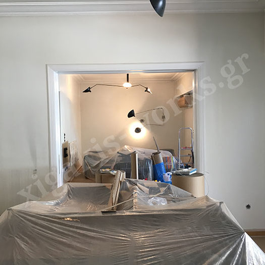 Διαμέρισμα στο Κολωνάκι εσωτερικοί ελαιοχρωματισμοί